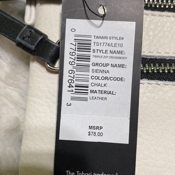 NWT TAHARI small leather purse - “chalk” white - Picture 4 of 10